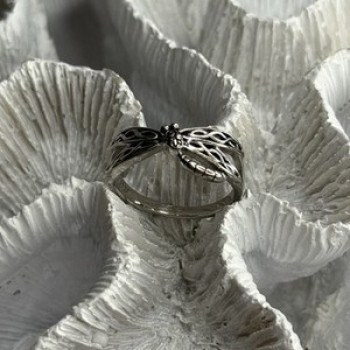 Dragonfly 925 Sterling Silver Ring Size 9