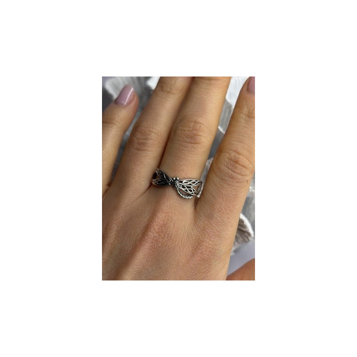 Dragonfly 925 Sterling Silver Ring Size 9