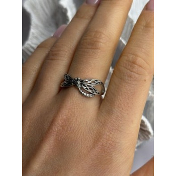 Dragonfly 925 Sterling Silver Ring Size 9