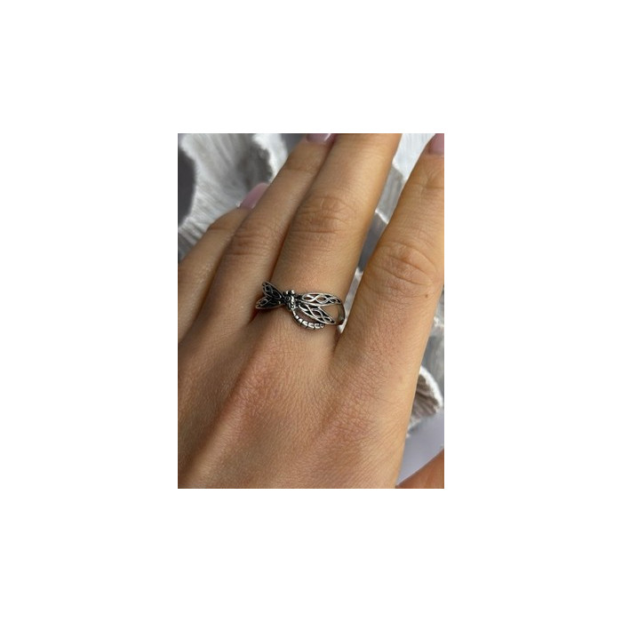 Dragonfly 925 Sterling Silver Ring Size 9