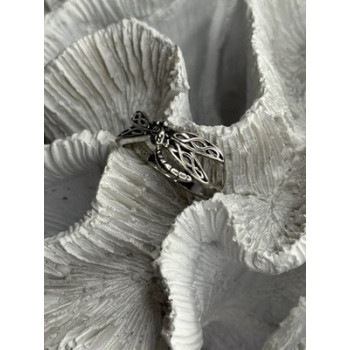 Dragonfly 925 Sterling Silver Ring Size 9