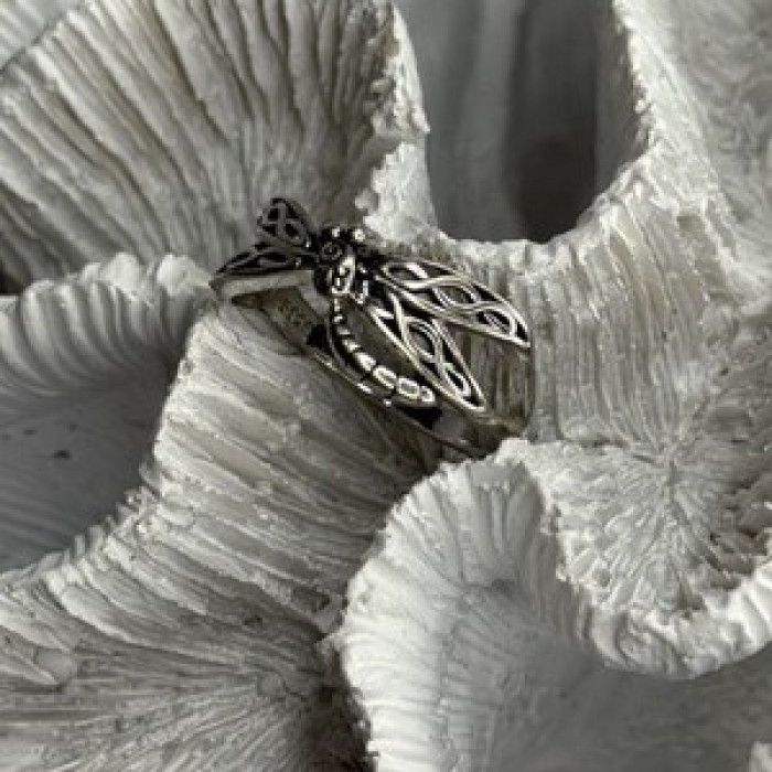 Dragonfly 925 Sterling Silver Ring Size 9