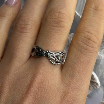Dragonfly 925 Sterling Silver Ring Size 9