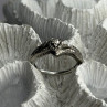 JWBR 925 Sterling Silver 0.04 ct Diamonds Heart Ring Size 6.5