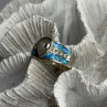 925 Sterling Silver Opal & Beryl Ring Size 8