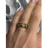 925 Sterling Silver Gold Plated Cz Band Ring Size 7