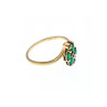 10K YELLOW GOLD  EMERALD & DIAMONDS RING SIZE 6.75