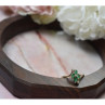 10K Yellow Gold Emerald & Diamonds Ring Size 6.75
