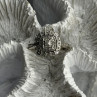 925 Sterling Silver White Topaz Ring Size 5