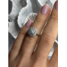 925 Sterling Silver White Topaz Ring Size 5
