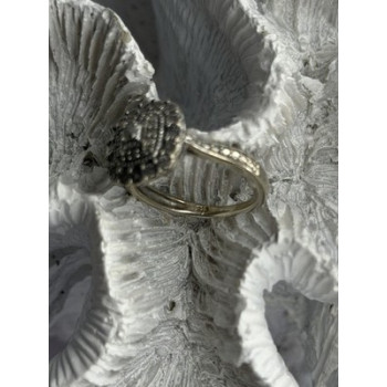 925 Sterling Silver White Topaz Ring Size 5