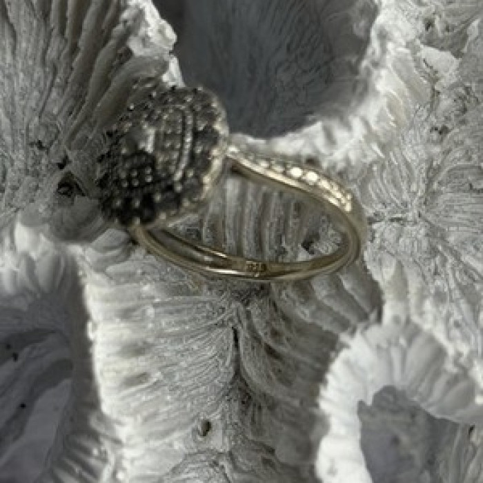 925 Sterling Silver White Topaz Ring Size 5