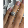 925 Sterling Silver White Topaz Ring Size 5
