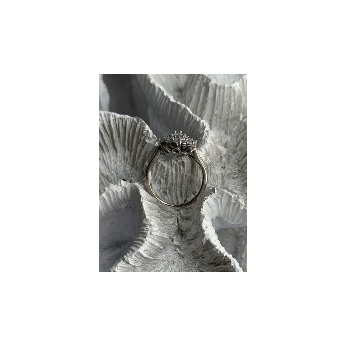 925 Sterling Silver White Topaz Ring Size 5