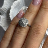 925 Sterling Silver White Topaz Ring Size 5