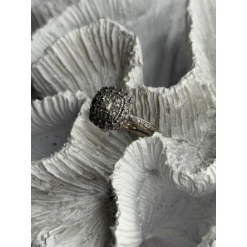 925 Sterling Silver White Topaz Ring Size 5