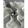 925 Sterling Silver White & Black Pearls Ring Size 6