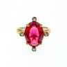 925 Sterling Silver Gold Plated Alpanite & CZ Set