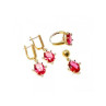 925 Sterling Silver Gold Plated Alpanite & CZ Set