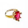 925 Sterling Silver Gold Plated Alpanite & CZ Set