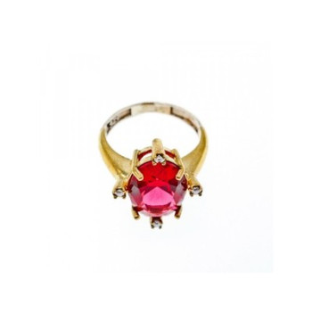 925 Sterling Silver Gold Plated Alpanite & CZ Set