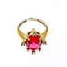 925 Sterling Silver Gold Plated Alpanite & CZ Set