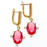 925 Sterling Silver Gold Plated Alpanite & CZ Set