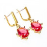 925 Sterling Silver Gold Plated Alpanite & CZ Set