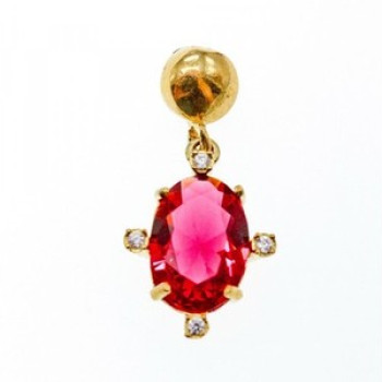 925 Sterling Silver Gold Plated Alpanite & CZ Set