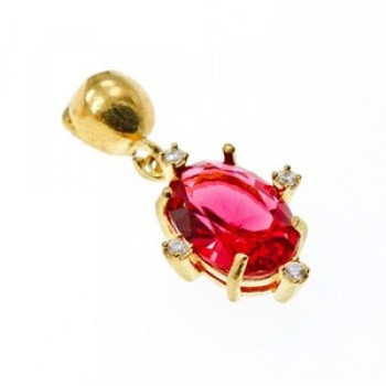 925 Sterling Silver Gold Plated Alpanite & CZ Set