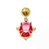 925 Sterling Silver Gold Plated Alpanite & CZ Set