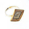 925 Sterling Silver with Gilding CZ & Black Jade Set