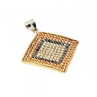 925 Sterling Silver with Gilding CZ & Black Jade Set