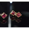 925 Sterling Silver with Gilding Alpanite Set (Ring Size 6)