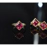 925 Sterling Silver with Gilding Alpanite Set (Ring Size 6)