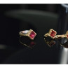 925 Sterling Silver with Gilding Alpanite Set (Ring Size 7)