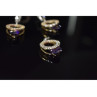 925 Sterling Silver with Gilding Violet Alpanite & CZ Set
