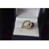 925 Sterling Silver with Gilding Violet Alpanite & CZ Set