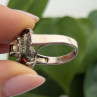 925 Sterling Silver Garnet & Marcasite Ring Size 6.5