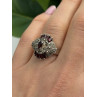 925 Sterling Silver Garnet & Marcasite Ring Size 6.5
