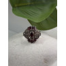 925 Sterling Silver Garnet & Marcasite Ring Size 6.5