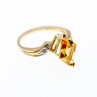 10K Yellow Gold Heliodor & Diamonds Ring Size 7