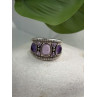925 Sterling Silver Purple Tourmaline Ring Size 6