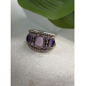 925 Sterling Silver Purple Tourmaline Ring Size 6