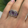 925 Sterling Silver Purple Tourmaline Ring Size 6
