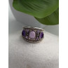 925 Sterling Silver Purple Tourmaline Ring Size 6