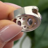 925 Sterling Silver Purple Tourmaline Ring Size 6