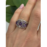 925 Sterling Silver Purple Tourmaline Ring Size 6