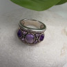 925 Sterling Silver Purple Tourmaline Ring Size 6