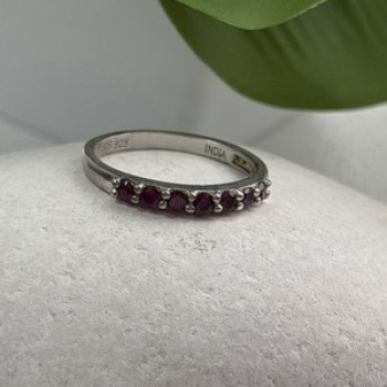 925 Sterling Silver Spinel Ring Size 8